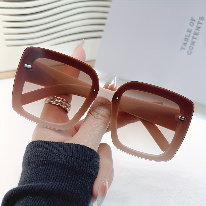 Large Square Sunglasses Gradient Sun Shades Glasses UV400
