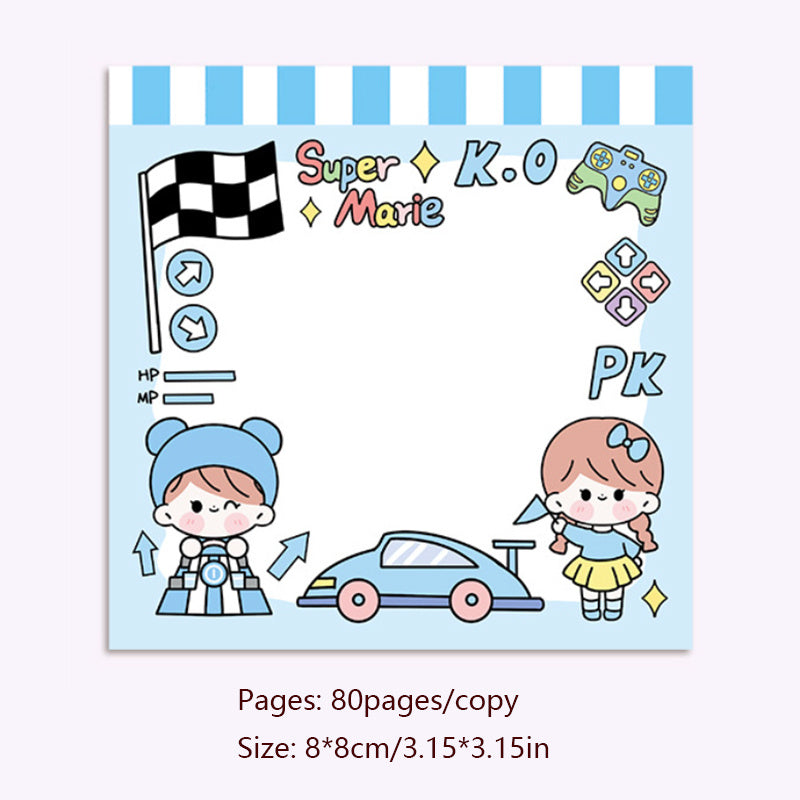 Student Cartoon Adhesive Sticky Notes for Planner