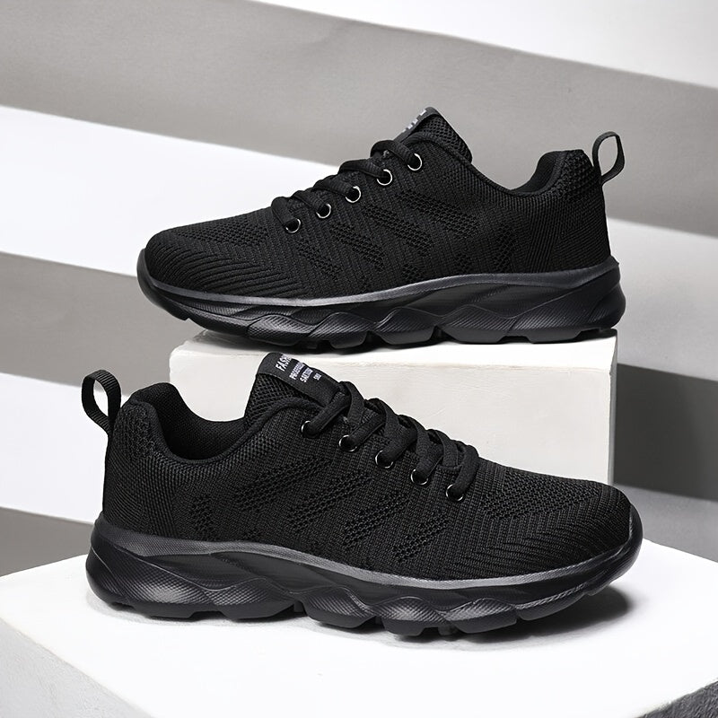 Women's Lace-Up Running Shoes Breathable Fitness Gym Sneakers