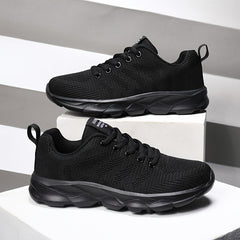 Women's Lace-Up Running Shoes Breathable Fitness Gym Sneakers