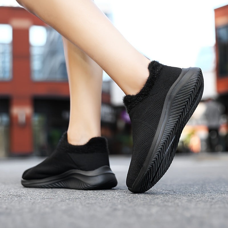 Women's Plus Fleece Sock Sneakers Lightweight Casual Autumn Winter Sport