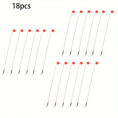 Ice Fishing Red Spring Bobber Stops Stainless Steel Wire Beads
