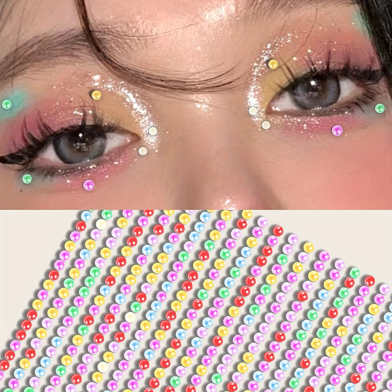 750 Pcs Extra Small Under Eye Makeup Rhinestone Stickers