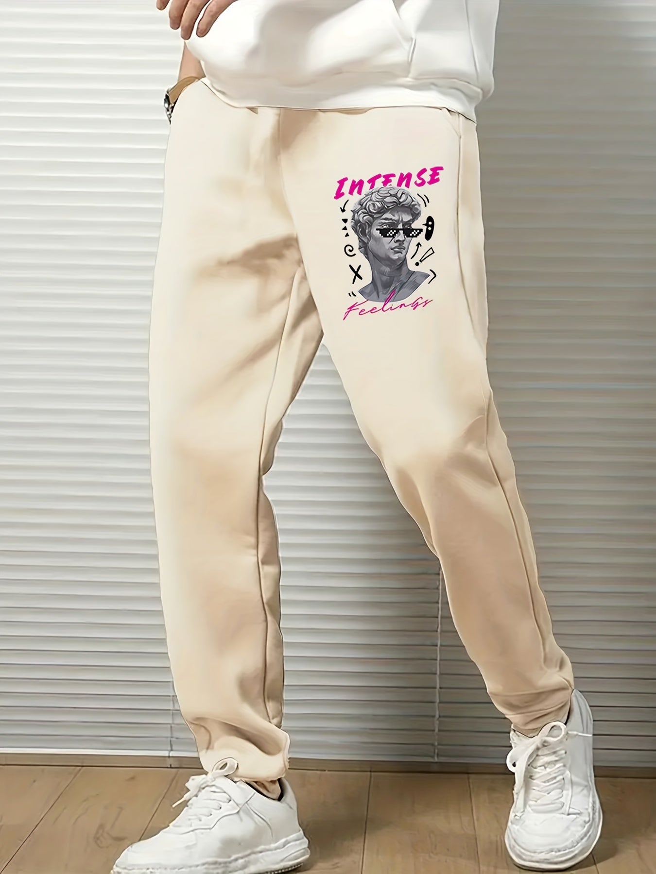 Men's Sports Pants with Drawstring Jogging Trousers