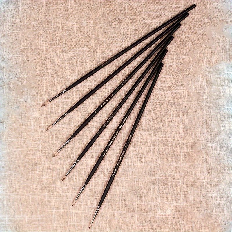 6pcs Nylon Hook Line Pen Acrylic Paint Pen Watercolor Brush Pen