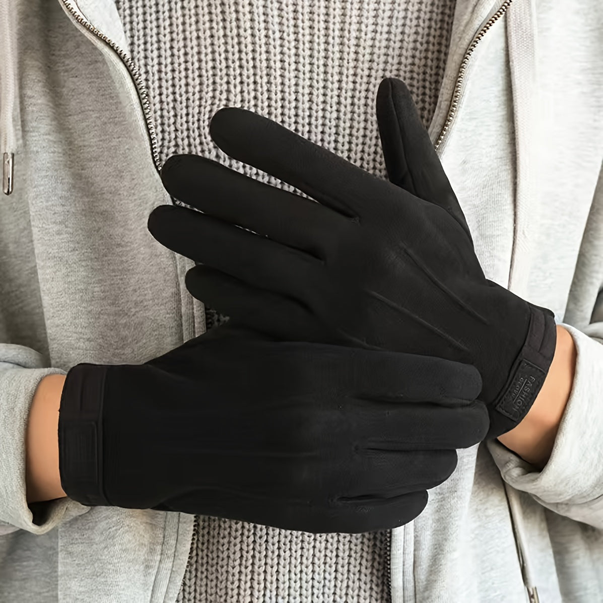 Winter Warm Suede Touch Screen Driving Glove Men Women