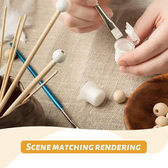 50pcs Birch Wooden Stick Combination Set DIY Building Model Material