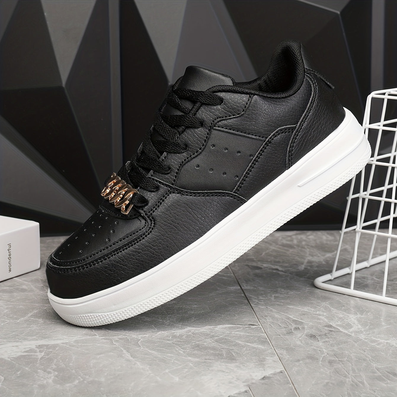 Women's Waterproof Solid Skate Shoes Low Top Sport Shoes