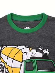 Toddler Mixer Truck Pajamas Long Sleeve Top & Pants Set