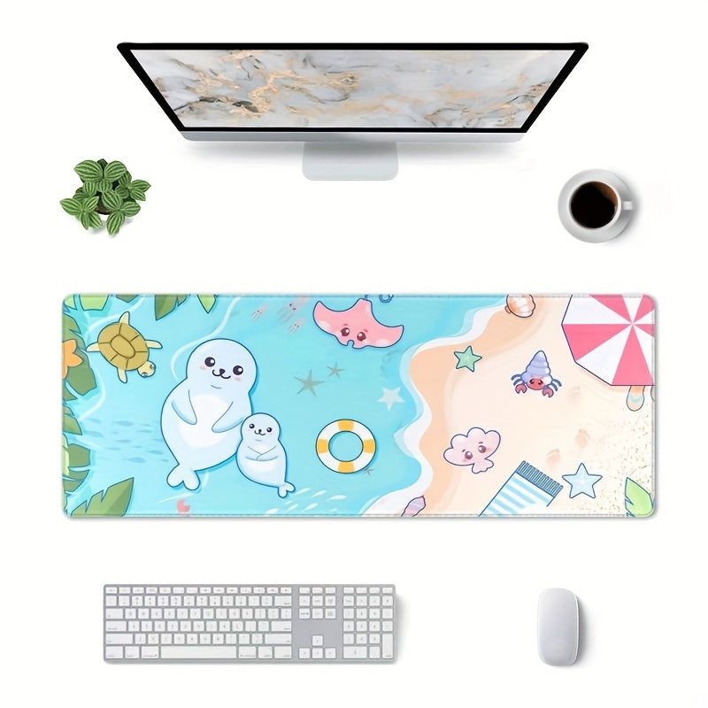 Japanese Style Gaming Mouse Pad 80x29 Non-Slip Rubber Base
