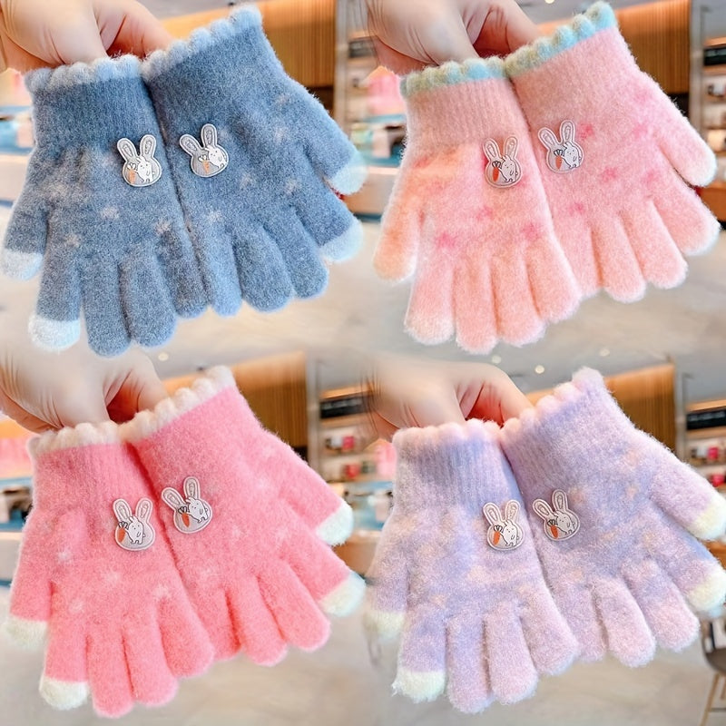 Plush Warm Cartoon Winter Finger Gloves
