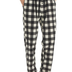 Men's Casual Warm Fleece Plaid Pajama Pants