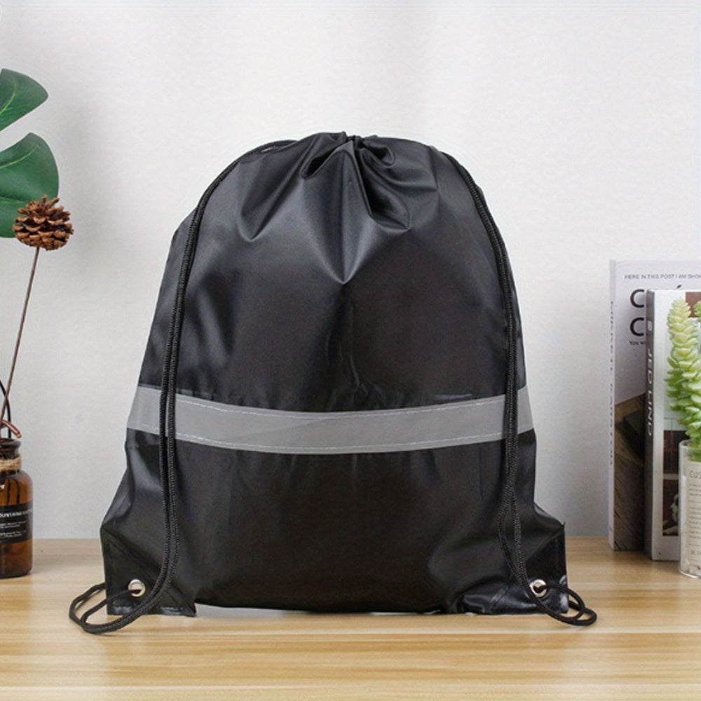 Portable Drawstring Backpack Gym Bag for Trip Travel School