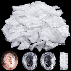 100 PCS Clear Ear Covers Waterproof Disposable Shower Ear Protector