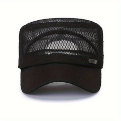 Breathable Mesh Sun Hat Fishing Hat Flat Top Outdoor Casual Hat