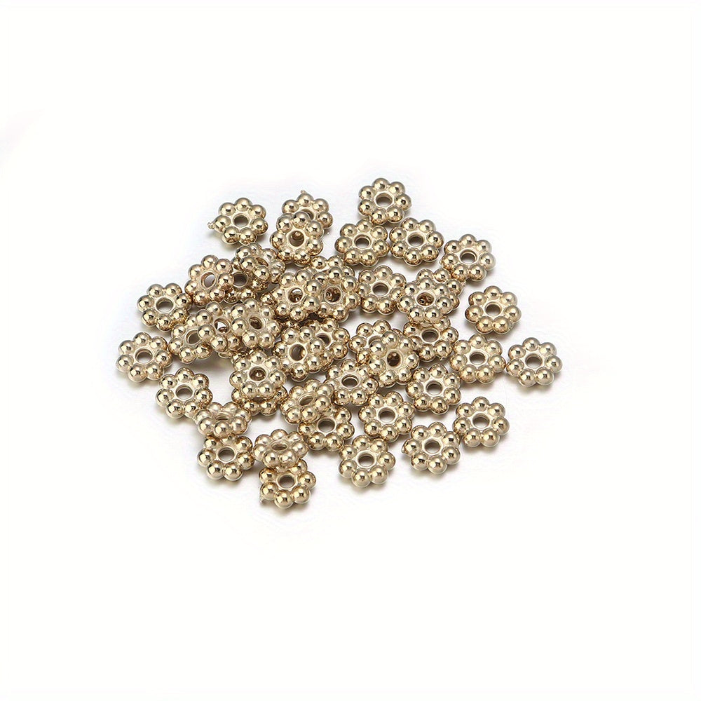 500pcs Snowflake Flake Spacer Loose Beads DIY Bracelet Necklace Beaded Jewelry