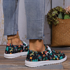 Women's Skateboard Shoes with Nutcracker Christmas Tree Wooden Horse Pattern