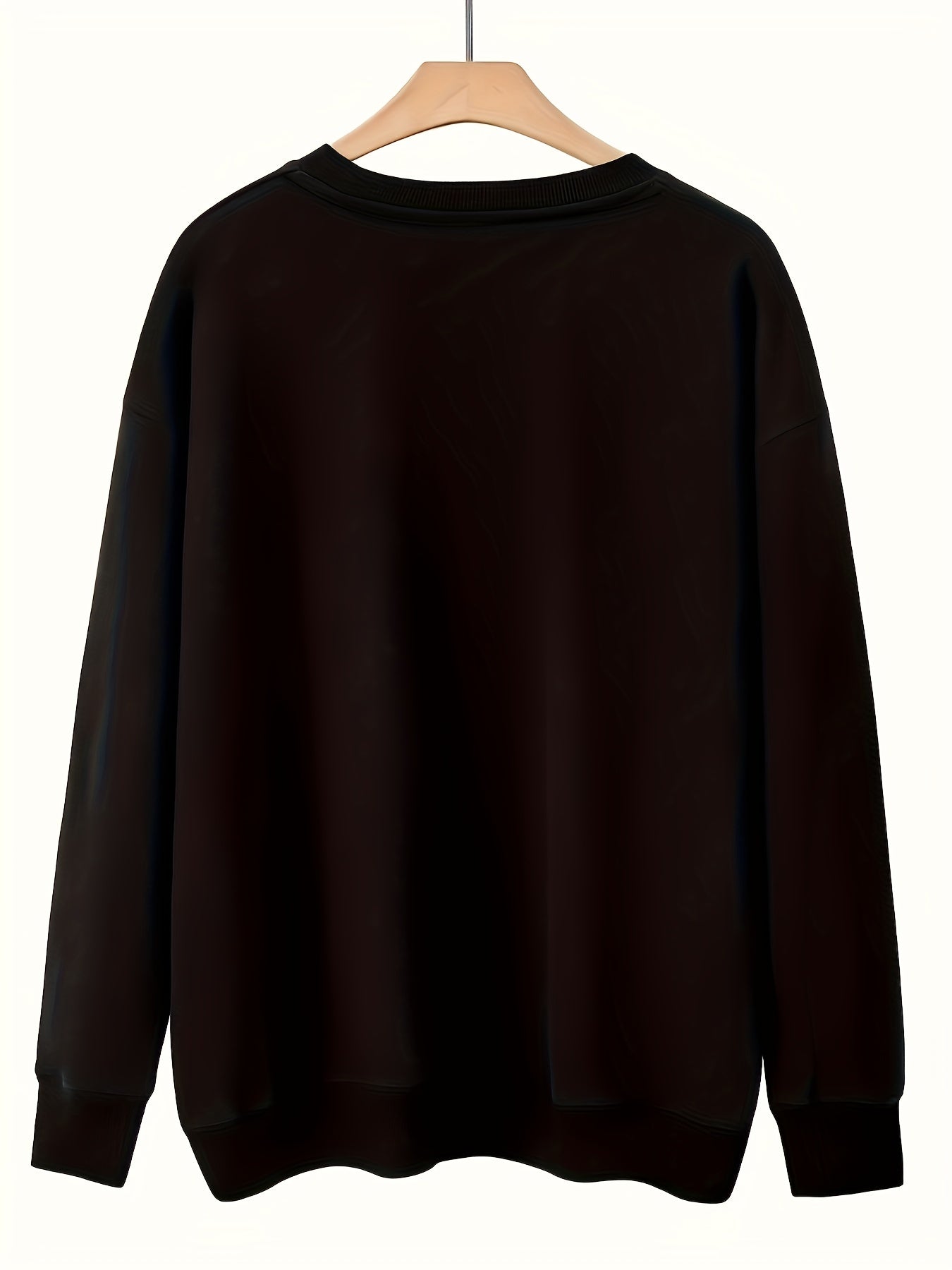 Letter & Cartoon Print Crew Neck Sweatshirt