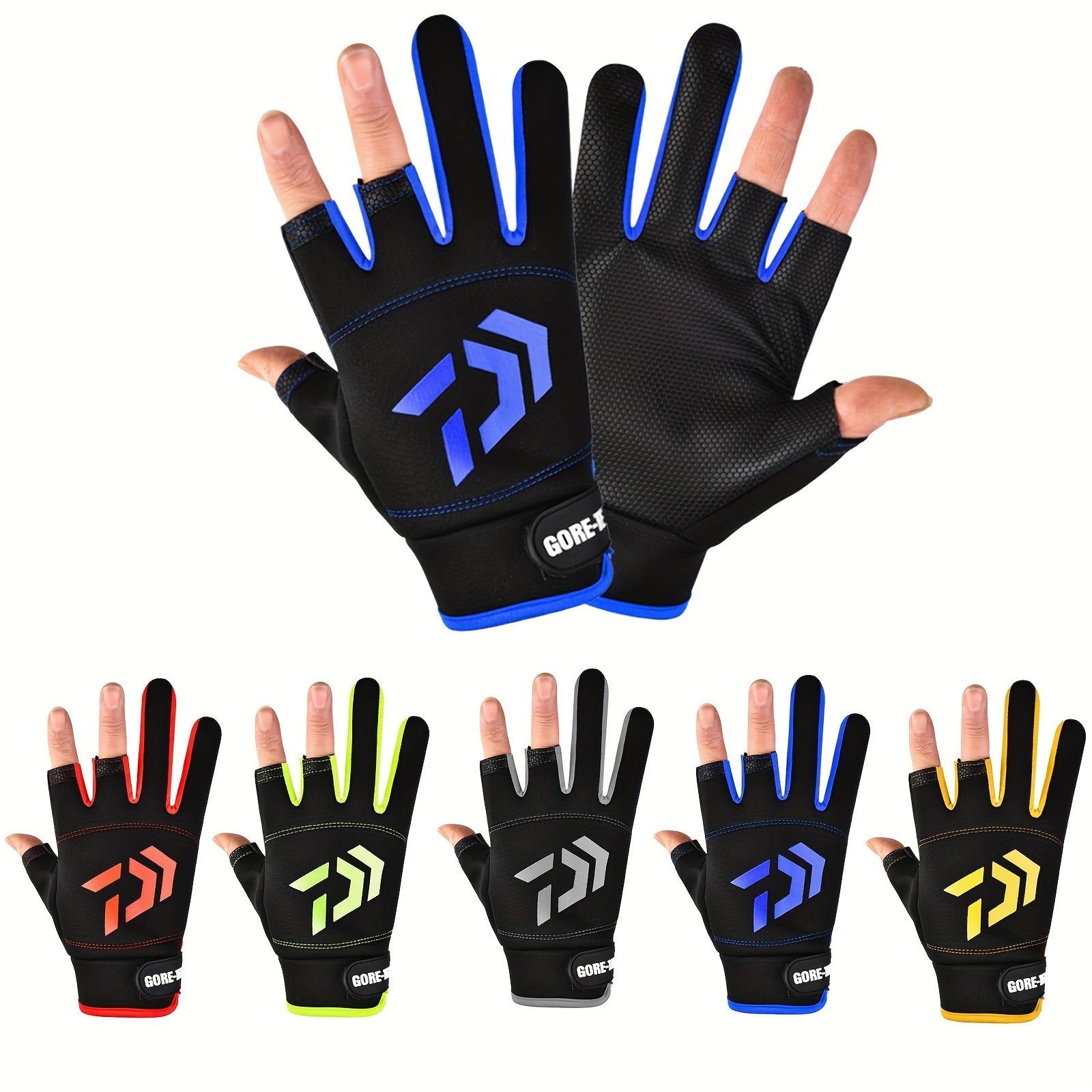 Unisex Fishing Gloves Anti-slip for Outdoor Sports Half-finger Gloves