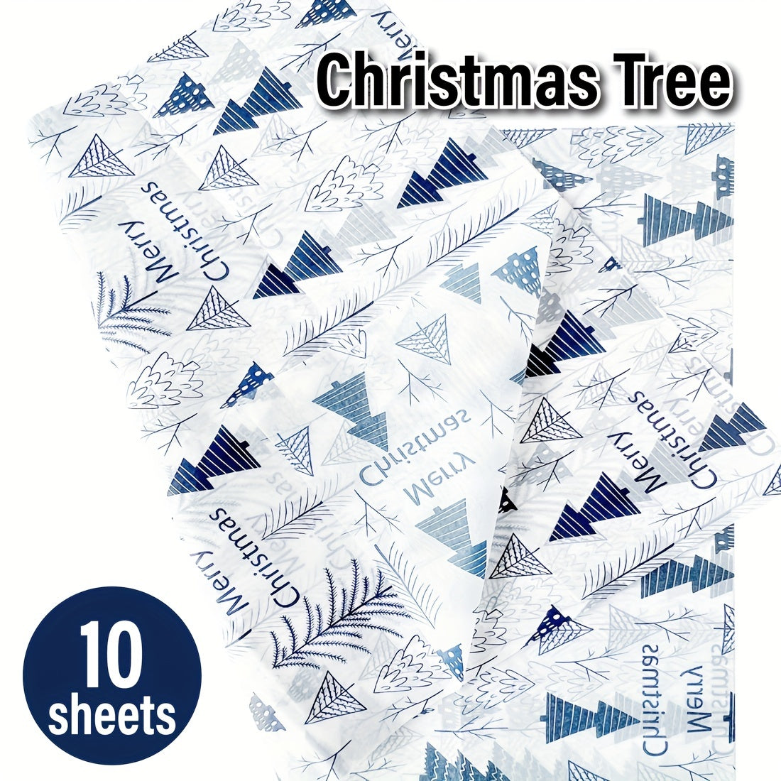 Christmas Tissue Paper Gift Bags Xmas Tree Deer Snowflake Wreath Pattern