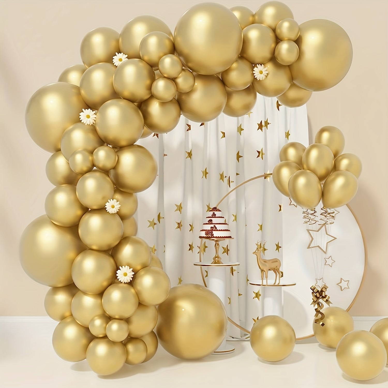 68pcs Golden Balloons Garland Arch Kit 12-72 cm Sizes