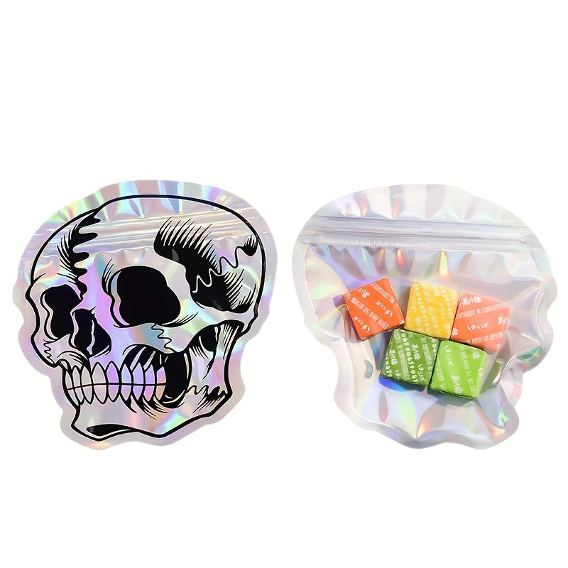 10pcs Halloween Skull Candy Packaging Bags Party Gift Self sealing Bags