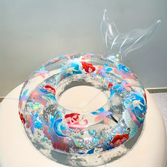 Mermaid Swimming Ring Transparent Swimming Float Pool Toy