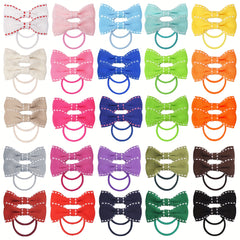 50pcs Bowknot Hair Rope Vintage Hair Accessories