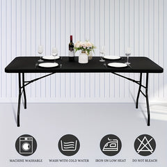 Polyester Tablecloth Rectangular Elastic Outdoor Picnic Table Cloth