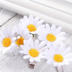 10pcs Baby Girls Daisy Hair Clips Princess Decorative Accessories