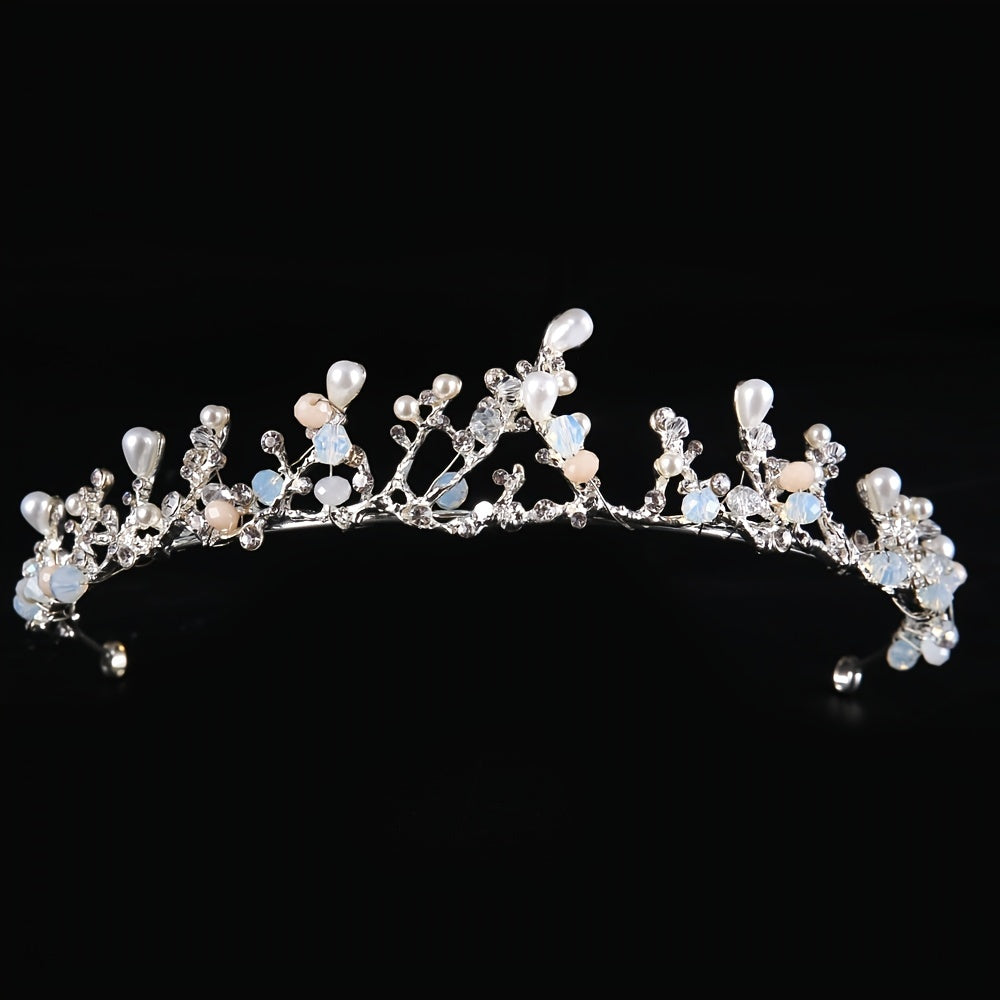 Vintage Baroque Crystal Tiara Bride Headpiece