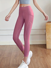 High Waist Fitness Pants With Pocket Running Yoga Leggings