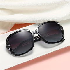 Rhinestone Oversized Sunglasses Women Polarized UV Protection