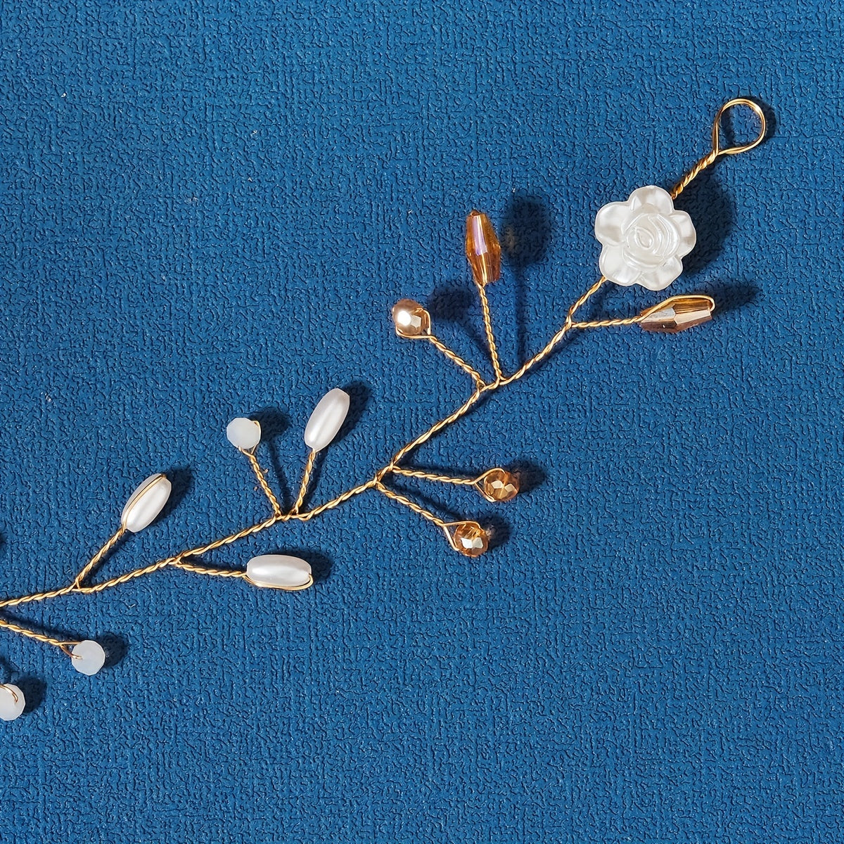 Bridal Flower Faux Pearl Headband Retro Head Piece Hair Accessories