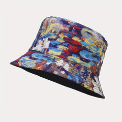 Creative Oil Painting Fisherman Hat Outdoor Sunshade Sunscreen Sun Protection