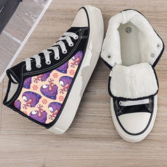 Plush Lined Thermal Chunky Canvas Sneakers High Top