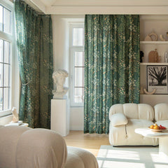Forest Style Green Plant Curtain for Home Decor