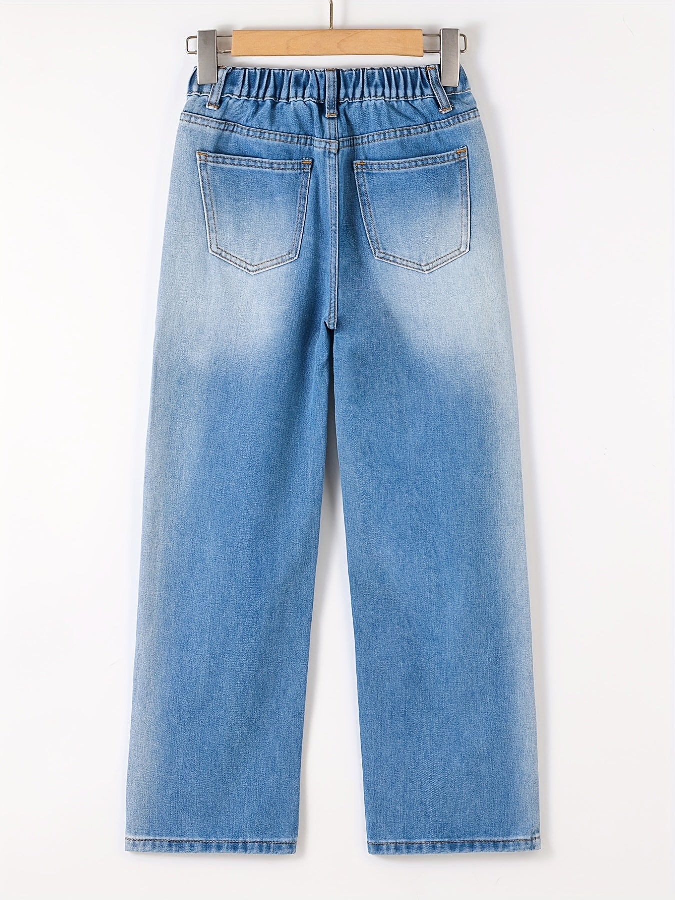 Girls Ombre High Waist Wide Leg Denim Pants