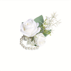 Wrist Corsage & Boutonniere Set for Bridal Wedding