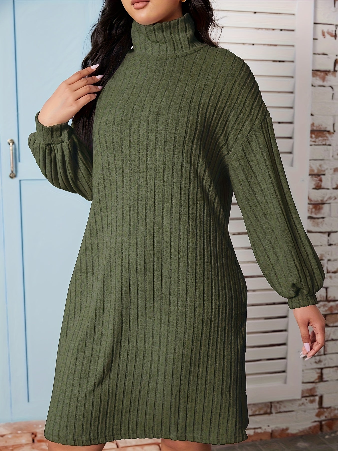 Ribbed Long Sleeve Maxi Dress