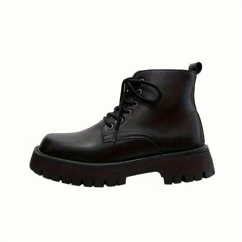 Men's High Top Platform Boots Non Slip Zip Up Shoes