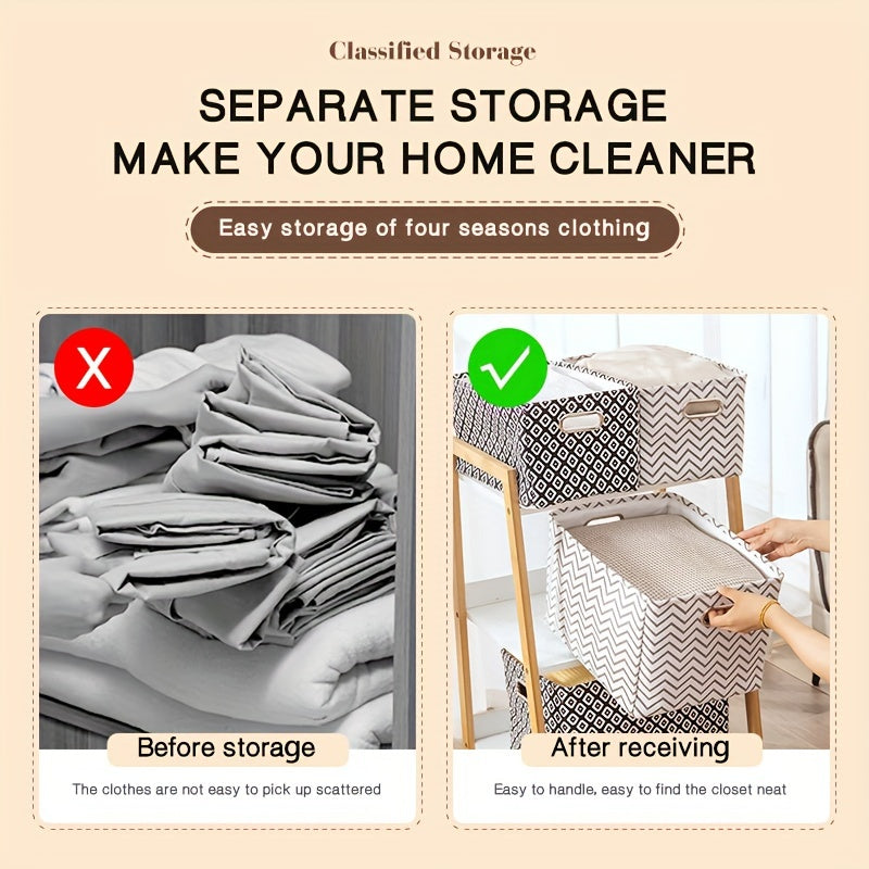 Portable Fabric Storage Box Folding Box Desktop Storage Basket