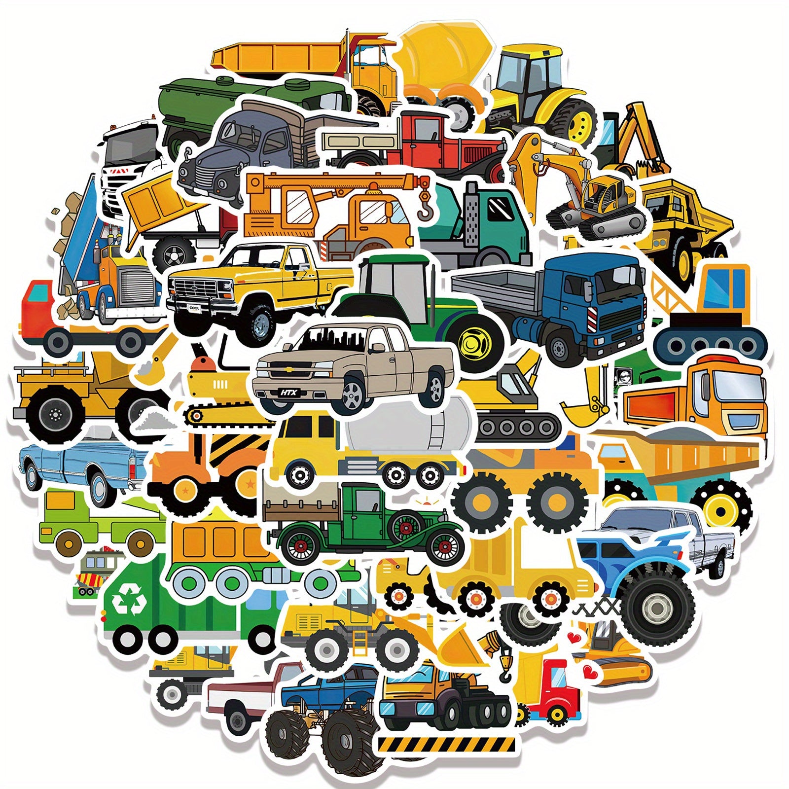 50pcs Truck Graffiti Fun Stickers for Urban Street Art Enthusiasts