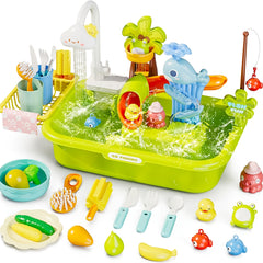 Kids Fishing Toy Sandbox Water Table Toy for Pretend Play