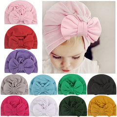 Soft Turban Headwarp Knotted Bow Hat for Newborns