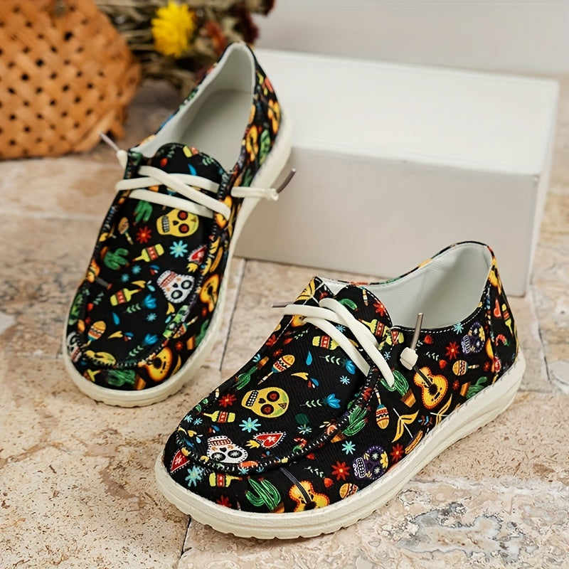 Halloween Pattern Lightweight Slip On Loafers Shoes Soft Comfortable Boat Shoes