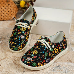 Halloween Pattern Lightweight Slip On Loafers Shoes Soft Comfortable Boat Shoes