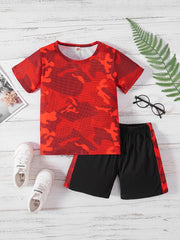 Boys Outfit Shorts & T shirt Short Sleeves Casual Kids Clothes