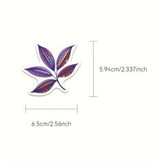 Enamel Leaf Stickers Set - Water Bottles Laptops Luggage Stickers