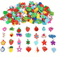 10 Silicone Bracelet Charms DIY Colorful Rubber Band Hair Rope Necklace Kit